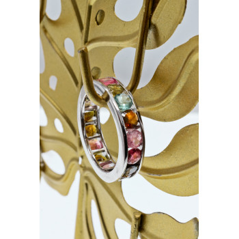 Sky Jewelry Серебряное кольцо с натуральными камнями  Радуга