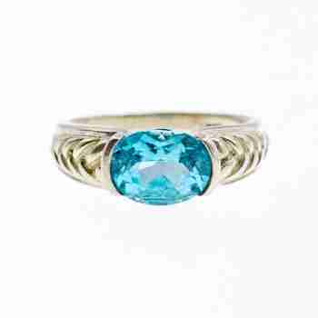 Sky Jewelry Серебряное кольцо с топазом  Винтаж