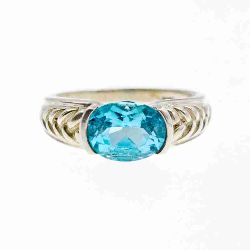 Sky Jewelry Серебряное кольцо с топазом  Винтаж