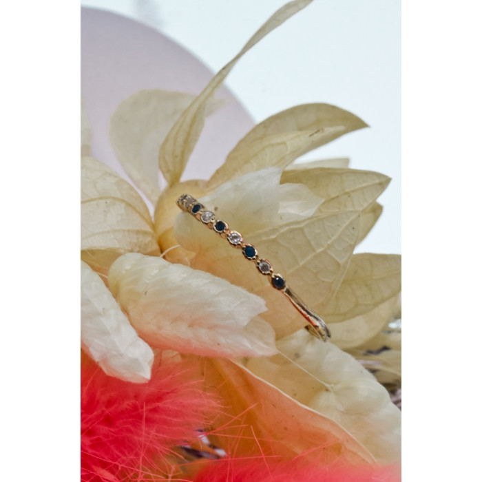 Sky Jewelry Золотое кольцо с сапфирами и бриллиантами   Нежность