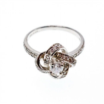 Sky Jewelry Серебряное кольцо с фианитами  Цветенье