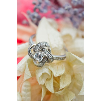 Sky Jewelry Серебряное кольцо с фианитами  Цветенье