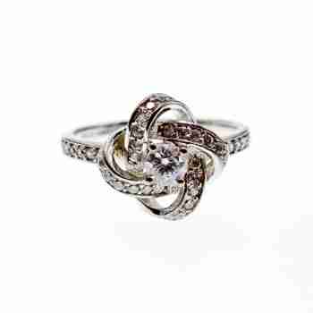 Sky Jewelry Серебряное кольцо с фианитами  Цветенье
