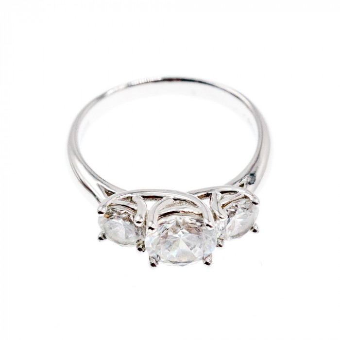 Sky Jewelry Серебряное кольцо с фианитами  Круг