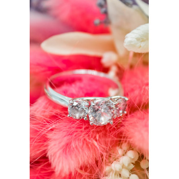 Sky Jewelry Серебряное кольцо с фианитами  Круг