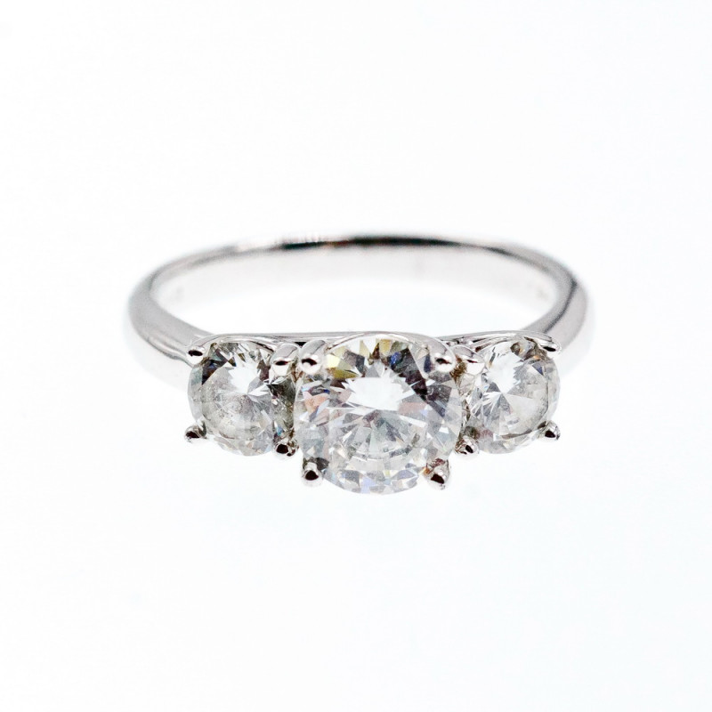 Sky Jewelry Серебряное кольцо с фианитами  Круг