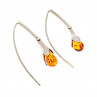 Sky Jewelry Серебряные серьги с янтарем  Дизайн