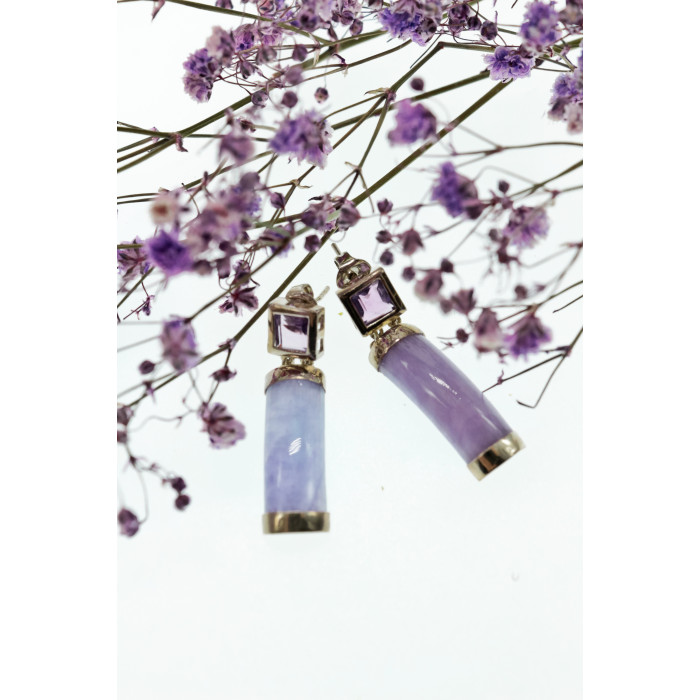 Sky Jewelry Серебряные серьги с иолитом  Наслаждение