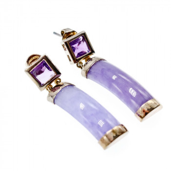 Sky Jewelry Серебряные серьги с иолитом  Наслаждение