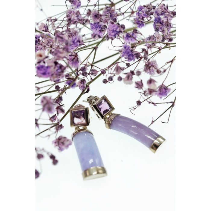 Sky Jewelry Серебряные серьги с иолитом  Наслаждение