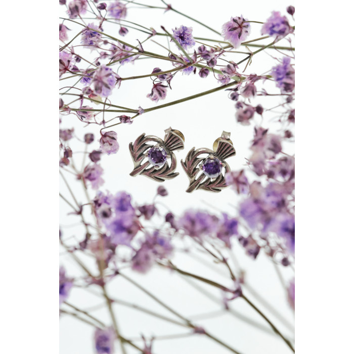 Sky Jewelry Серебряные серьги с иолитом  Стиль