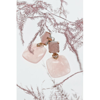 Sky Jewelry Серебряные серьги с морганитом  Нежность