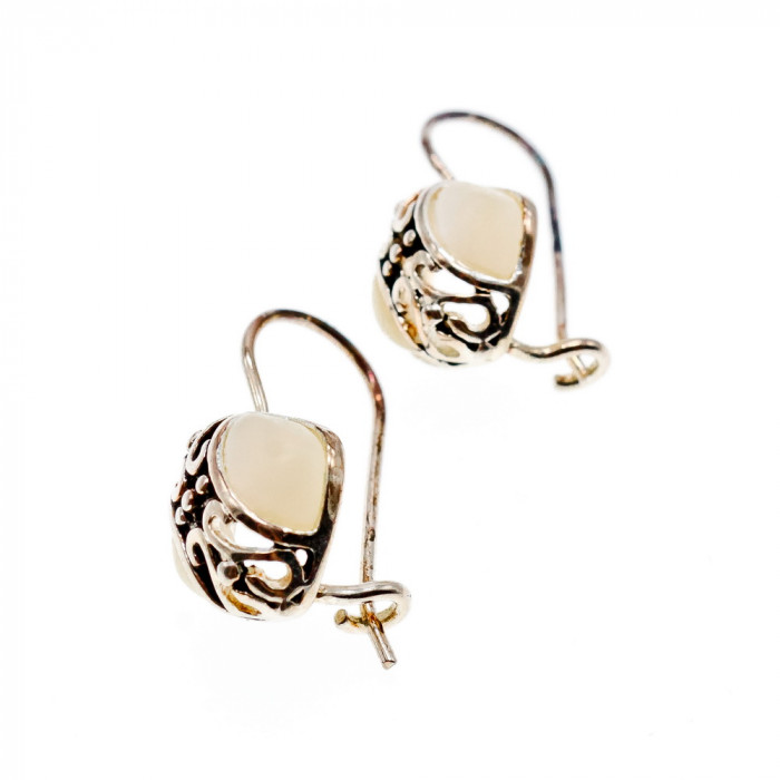 Sky Jewelry Серебряные серьги с перламутром  Винтаж