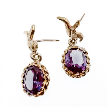 Sky Jewelry Серебряные серьги со шпинелью  Винтаж