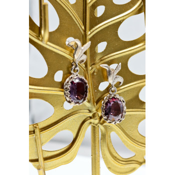 Sky Jewelry Серебряные серьги со шпинелью  Винтаж