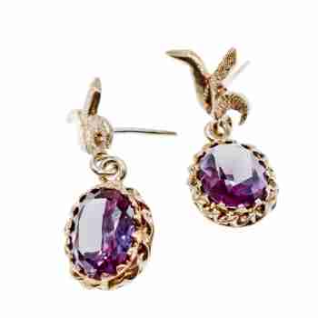 Sky Jewelry Серебряные серьги со шпинелью  Винтаж
