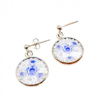 Sky Jewelry Серебряные серьги с агатом   Волшебство