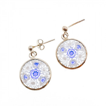 Sky Jewelry Серебряные серьги с агатом   Волшебство