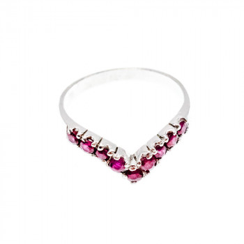 Sky Jewelry Серебряное кольцо с розовым топазом  Тайна