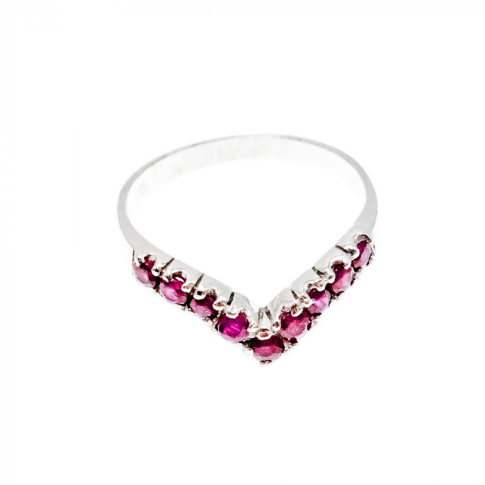 Sky Jewelry Серебряное кольцо с розовым топазом  Тайна