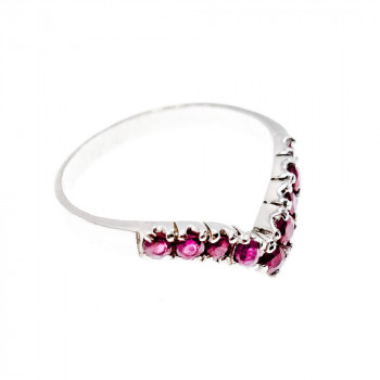 Sky Jewelry Серебряное кольцо с розовым топазом  Тайна