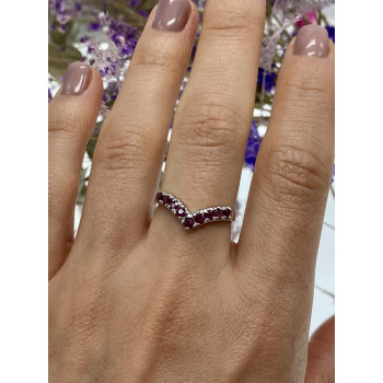 Sky Jewelry Серебряное кольцо с розовым топазом  Тайна