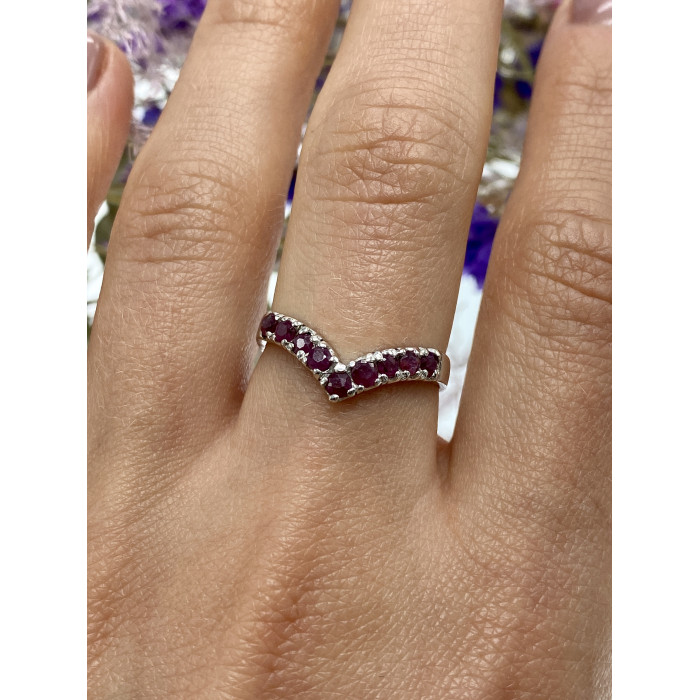 Sky Jewelry Серебряное кольцо с розовым топазом  Тайна