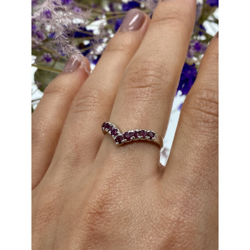 Sky Jewelry Серебряное кольцо с розовым топазом  Тайна