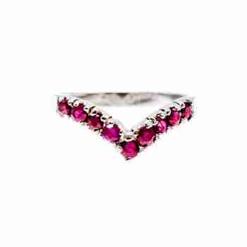 Sky Jewelry Серебряное кольцо с розовым топазом  Тайна