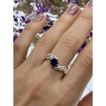 Sky Jewelry Серебряное кольцо с турмалином  Сияние