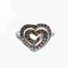 Sky Jewelry Серебряное кольцо с сапфирами   Сапфировое сердце