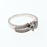 Sky Jewelry Серебряное кольцо с аквамарином и фианитами  Нежность