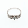Sky Jewelry Серебряное кольцо с аквамарином и фианитами  Нежность