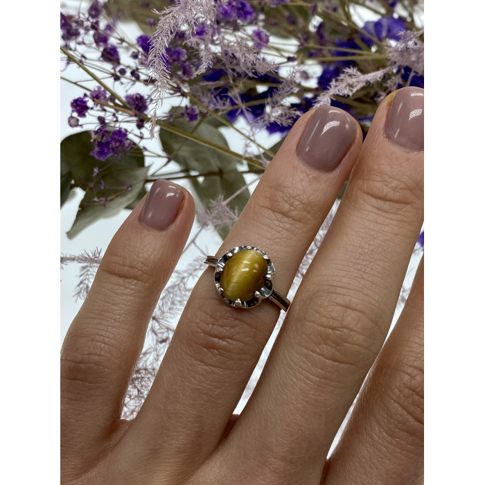 Sky Jewelry Серебряное кольцо с тигровым глазом