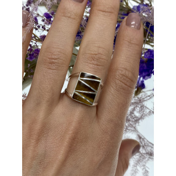 Sky Jewelry Серебряное кольцо со вставками из эмали  Винтаж