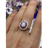 Sky Jewelry Серебряное кольцо с опалом и розовым топазом  Лето