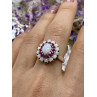 Sky Jewelry Серебряное кольцо с опалом и розовым топазом  Лето