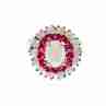 Sky Jewelry Серебряное кольцо с опалом и розовым топазом  Лето