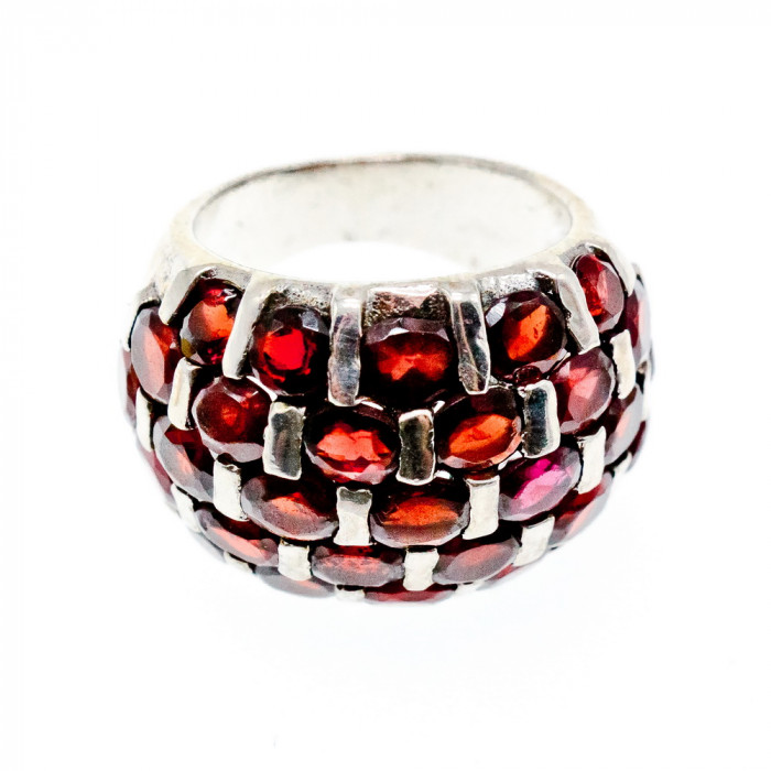 Sky Jewelry Серебряное кольцо с гранатом   Гранатовое счастье