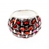 Sky Jewelry Серебряное кольцо с гранатом   Гранатовое счастье