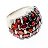 Sky Jewelry Серебряное кольцо с гранатом   Гранатовое счастье