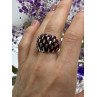 Sky Jewelry Серебряное кольцо с гранатом   Гранатовое счастье