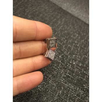 Sky Jewelry Серебряные серьги гвоздики с фианитами