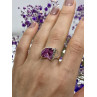 Sky Jewelry Серебряное кольцо с розовой и белой шпинелью  Любовь