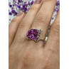 Sky Jewelry Серебряное кольцо с розовой и белой шпинелью  Любовь