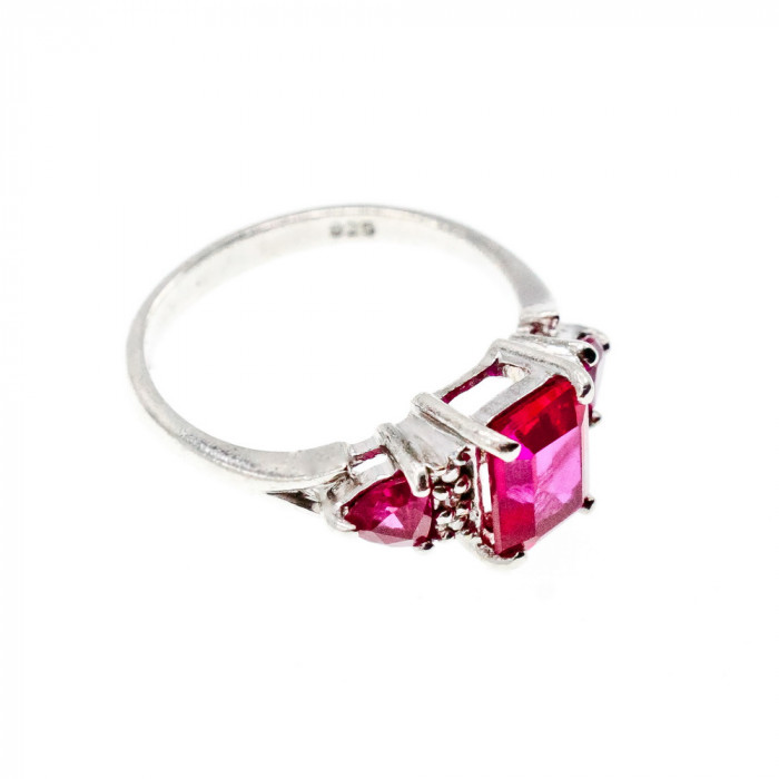 Sky Jewelry Серебряное кольцо с розовым топазом  Нежность