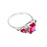 Sky Jewelry Серебряное кольцо с розовым топазом  Нежность