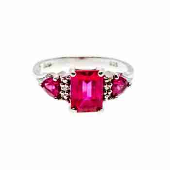 Sky Jewelry Серебряное кольцо с розовым топазом  Нежность