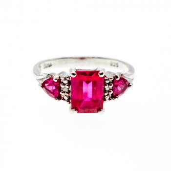 Sky Jewelry Серебряное кольцо с розовым топазом  Нежность