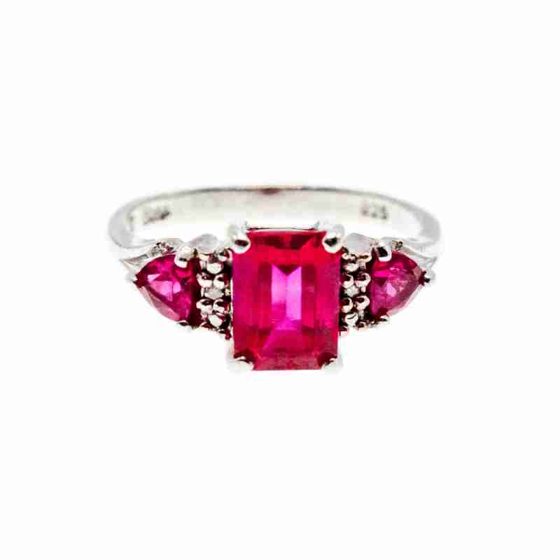 Sky Jewelry Серебряное кольцо с розовым топазом  Нежность